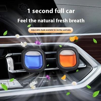 1PC Fragancia para Coche Clip de Aromaterapia para Salida de Aire de Coche con Aceite Esencial Ambientador Eliminador de Olores del Interior del Coche Perfume Fragante