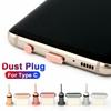 Universal Type-C Charging Port Protector 3.5mm Earphones Jack Dust Plug USB Type C Metal Anti Dust Plug For iPhone Xiaomi Huawei