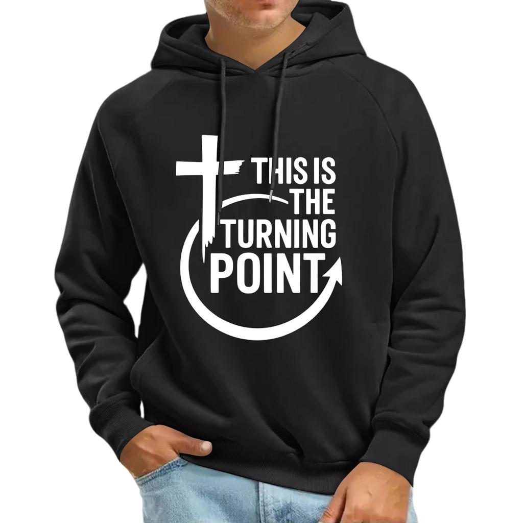 Men's Raglan Long Sleeve Hooded Sweatshirt