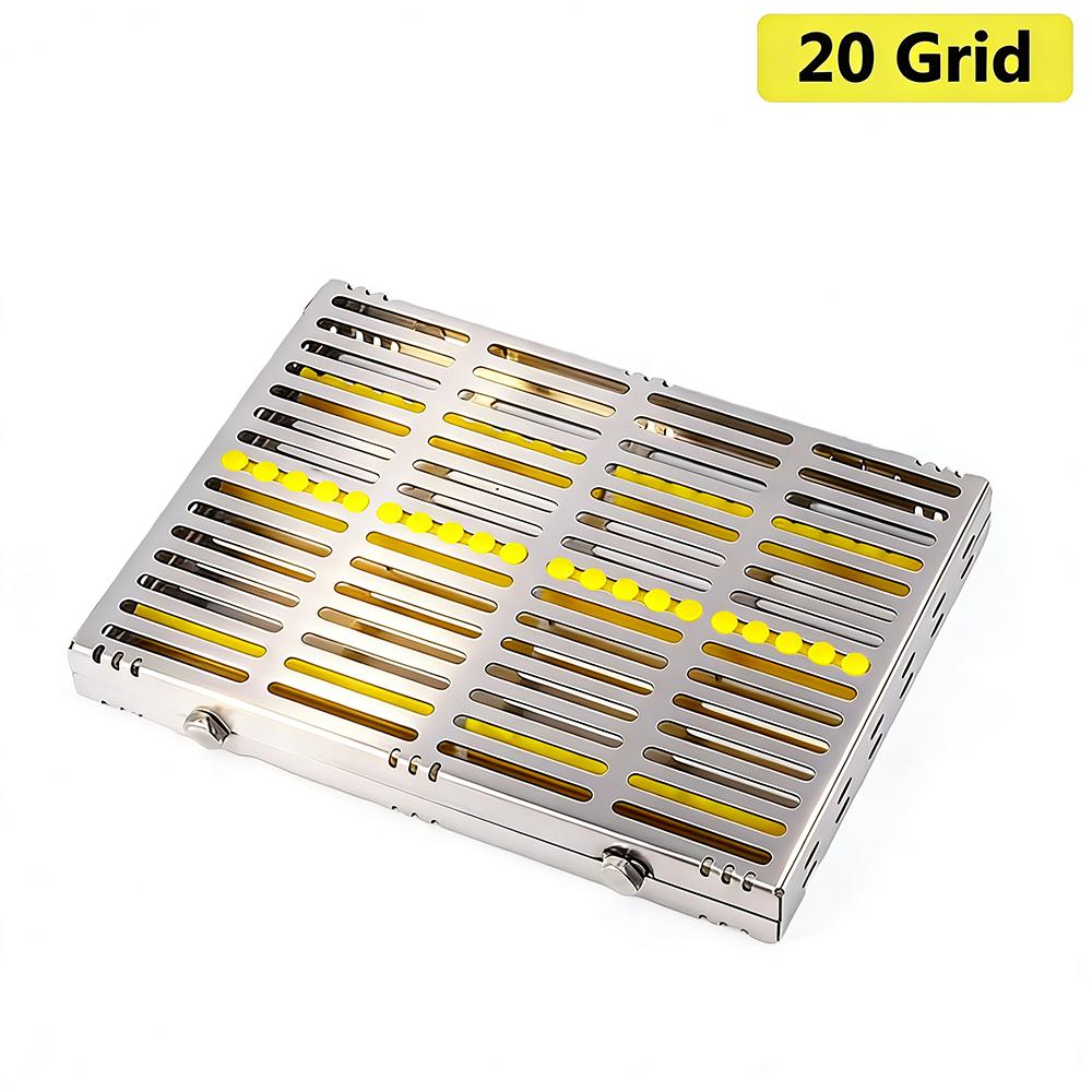 5/10/20 Holes 1 Piece Dental Stainless Steel Disinfection Placing Box Tray for Dental Instrument Disinfection Plate