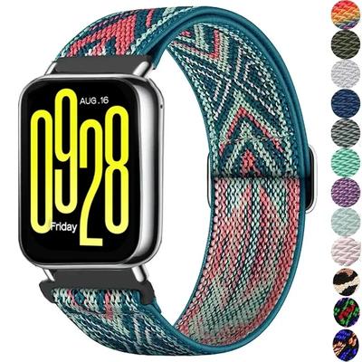 Neues elastisches Nylonarmband für Redmi Watch 5 Active/Lite Damen Herren Sport Solo Geflochtenes Uhrenarmband Schlaufe für Redmi Watch 3 Active/Lite