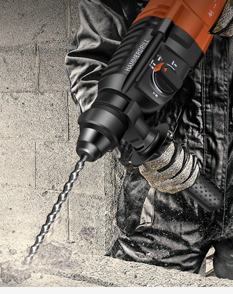 Compact High-Power Electric Impact Drill: Lightweight Dual-Use Hammer for Home & Industrial Use