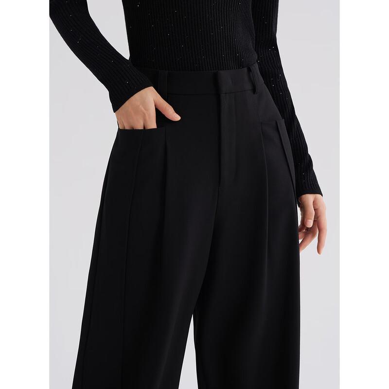 Peacebird Women's High-Waist Curved Leg Casual Pants