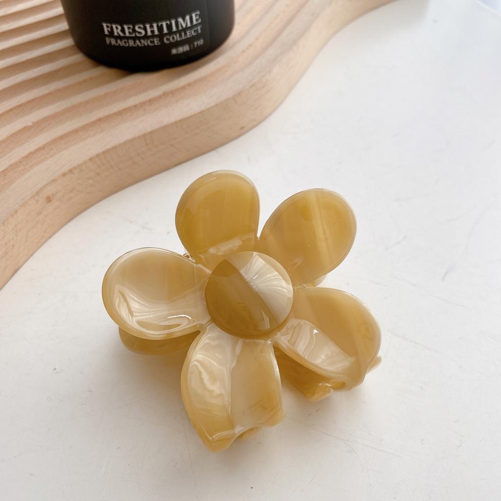 Flower Beautiful Design Acetate Hair Claw Clip Handcrafted For Women Trendy