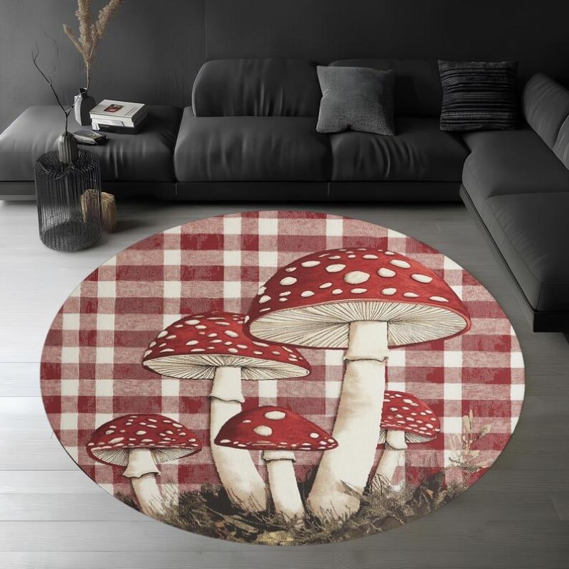 Epic Fantasy Dragon Rug Purple Serpent Coiled on Spiral Staircase Circle Carpet An Entrance To Another World Autumn Leaves Decor