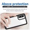 For Samsung Galaxy A37 5G Phone Case WANLONFENG XC Series TPU Acrylic Cover with Tempered Glass (Big Lens Hole)