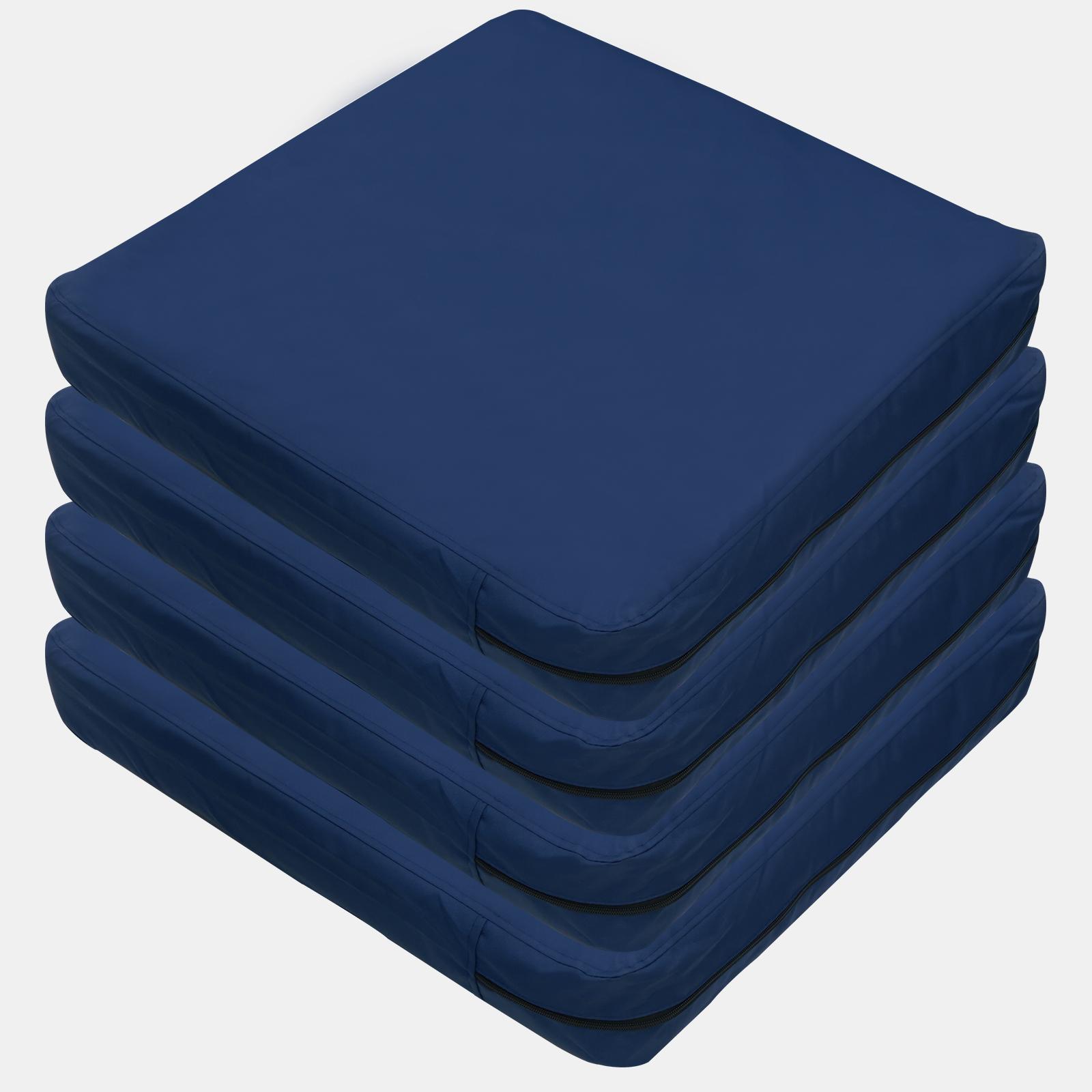 

4Pcs Patio Chair Seat Covers Waterproof Slipcover Outdoor Sofa Seat Cushion Covers Garden Rattan Chair Replacement Cushion Cover 4Pcs темно-синього кольору