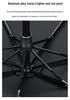 Creative Folding Backpack Umbrella: Manual Black Glue Business Umbrella for All Weather - Sunny & Rainy Days