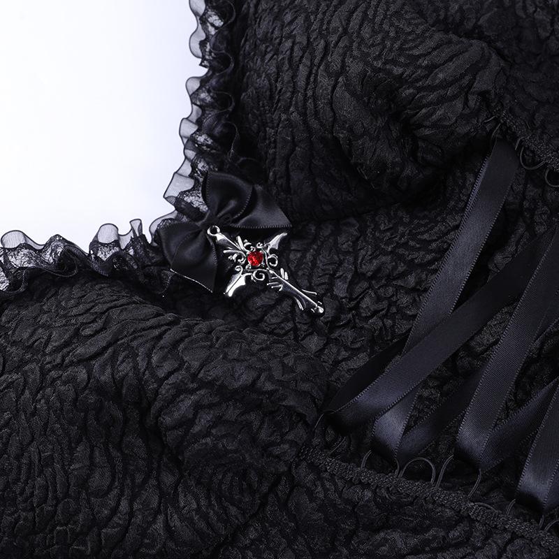 GMXIA Letní krátká sukně Slim Temperament Čistě černé ramínko Čistá touha šaty Žena