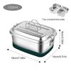 Stainless Steel Lunch Box Double Layer Bentos Box with Compartments Leak Proof Food Container for Adults and Kids