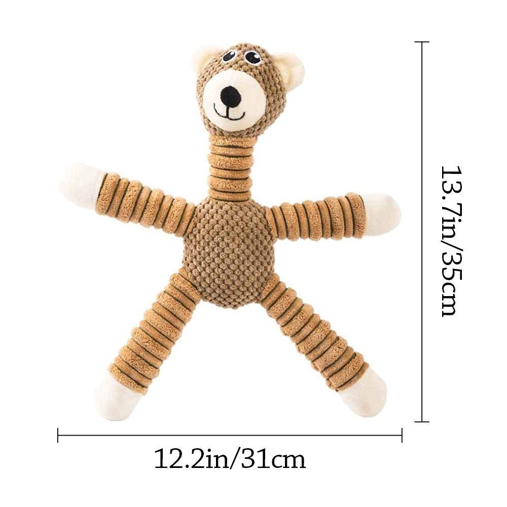 35cm Tooth Cleaning Pet Companion Toy Interactive Cats Toy Portable Plush Dogs Toy