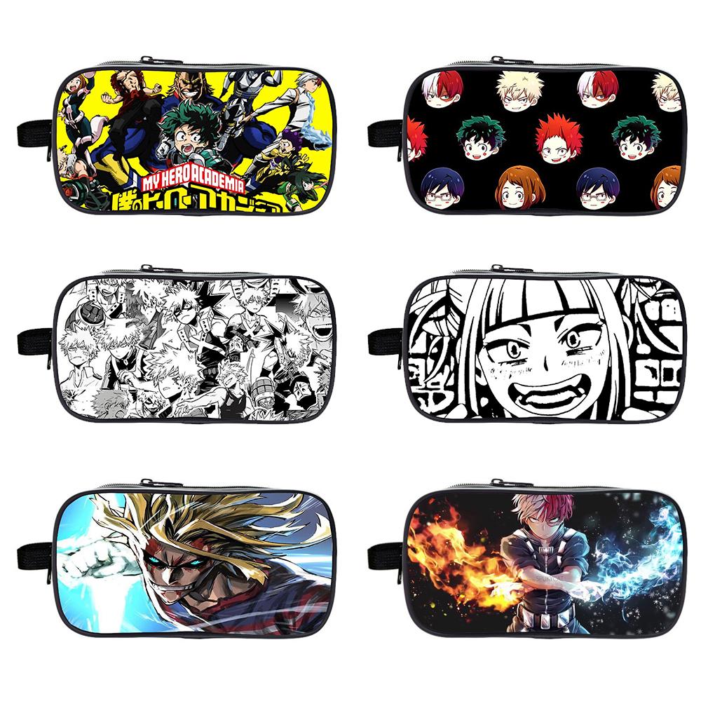 

My Hero Academia Пенал Чехол Шото Аниме Косплей Ручка Сумки Двойной Слой Молния Школа Карандаш Чехол Косметический Макияж Ящик для Хранения