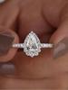925 Sterling Silver Shiny Full White ZirconWater Drop Ring For Women Engagement Wedding Simple High Quality Fine Jewelry