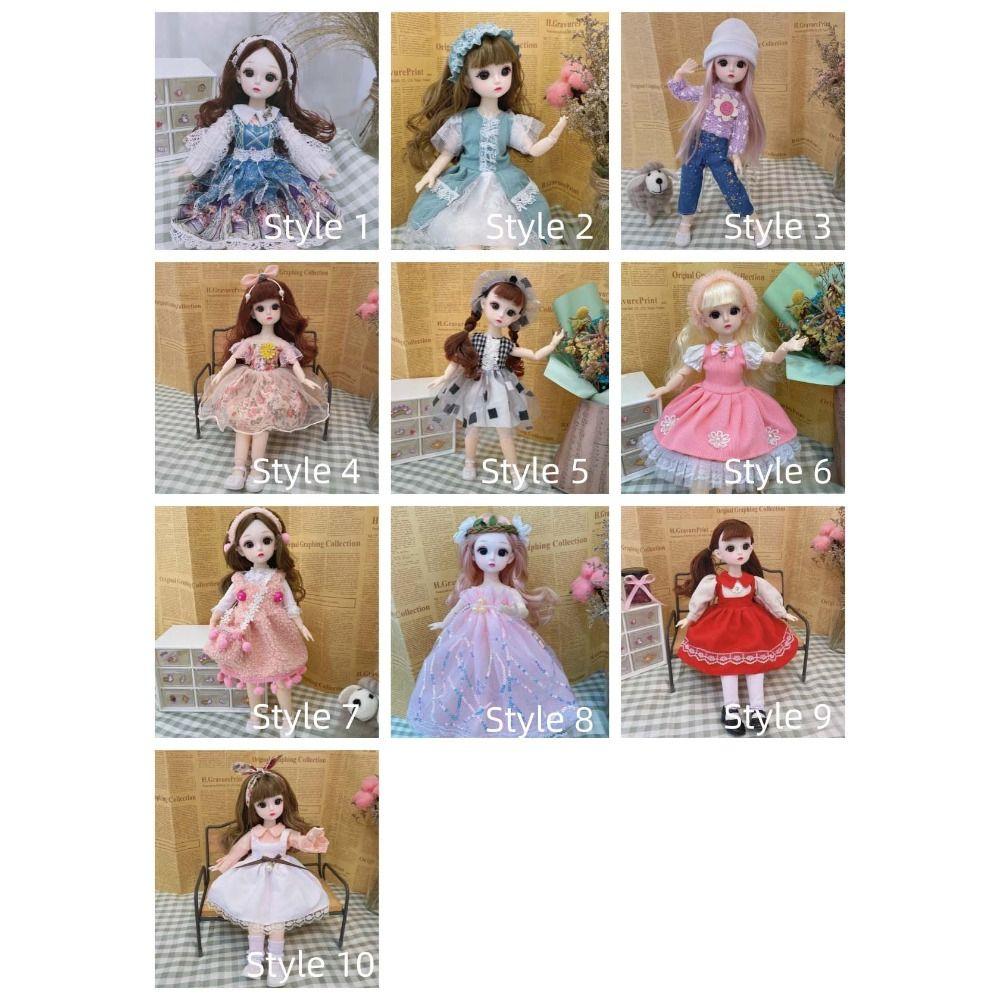Removable Joints Girl Princess Doll Humanoid Doll Dress BJD Doll 30cm Baby Dolls  Girls Toy