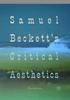 Buch Samuel Beckett's Critical Aesthetics