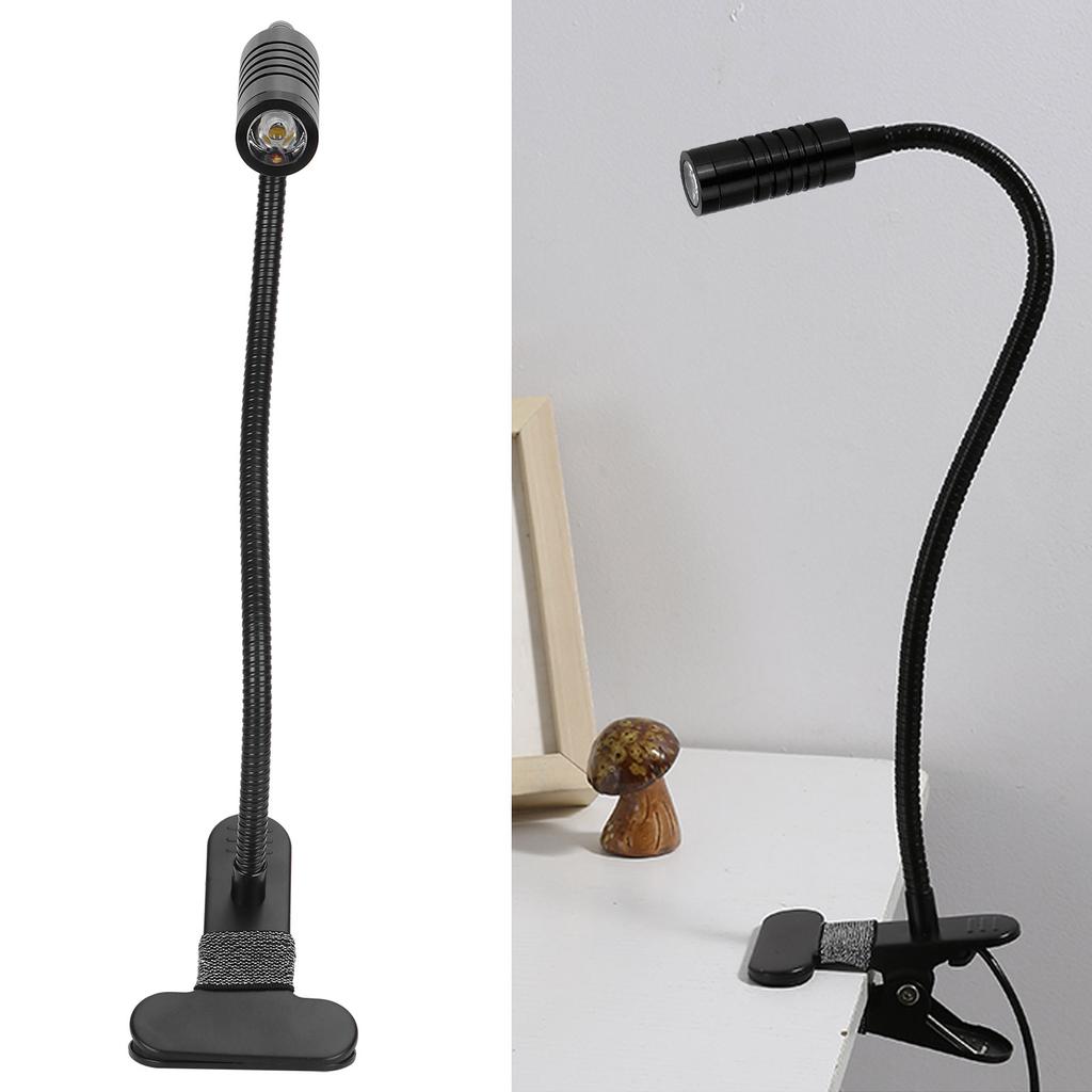 Student Reading Clipon Light 360 Degrees  Flexible Neck Lamp USB Power Supply Clamp Light