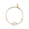 Spring Summer 2026 Collection Lily Of The Valley Detail Design Resin Bracelet Unisex Bracelet Gold White B3306WOMCY_D319