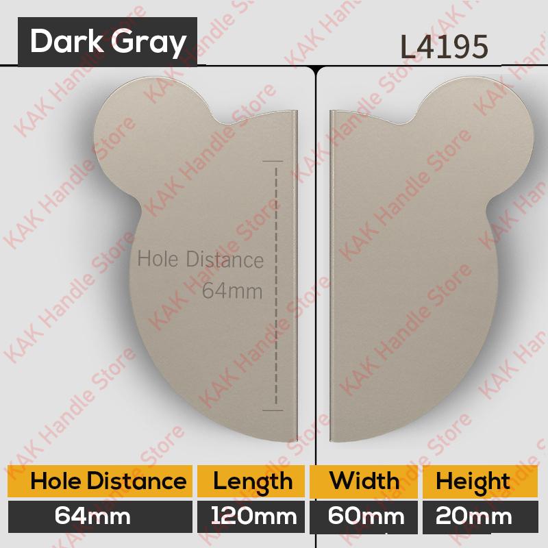 KAK 2 Pack Bear Head Furniture Handle for Kids Rooms Colorful Cabinet Handle and Drawer Knobs Decorative Door Hardware Fittings
