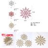 Charming 12cm Plastic Snowflake Ornaments For Christmas Tree Decorations In Gold Red Silver Pink And White