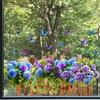 Flower Butterfly Window Cling PVC Spring Floral Window Decals Anti Collision Removable Stickers for Home Party Shop Glass Door Window Decoration