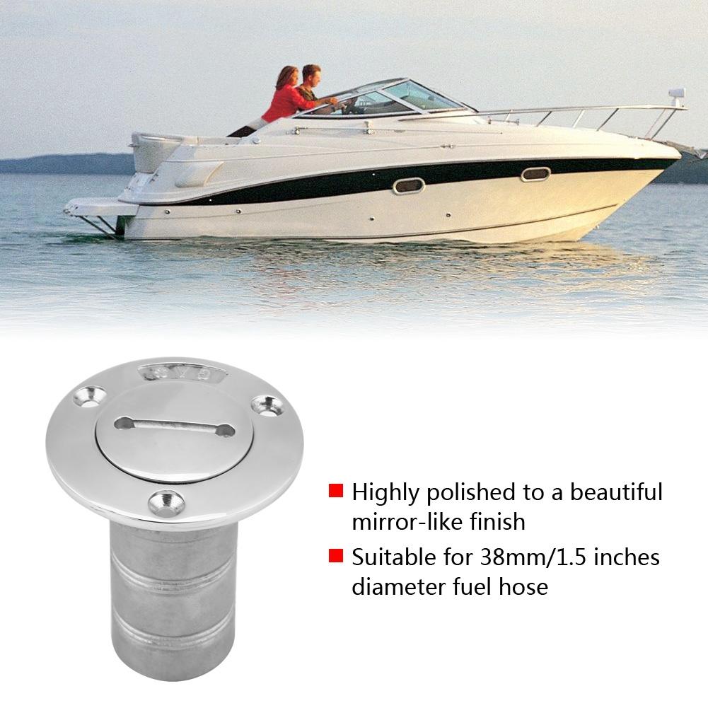 Boat Marine Stainless Steel Fuel Gas Oil Tank Deck Fill Filler Port Key