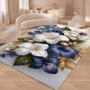 Luxury Floral Pattern Carpet Mat Anti-Slip Rubber Backing Rug Diamond Gemstone for Modern Home Decoration Living Room 3D Mat