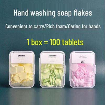 Papel de Jabón Portátil para Viajes para Estudiantes y Niños - Caja Mini Pétalos Desechables