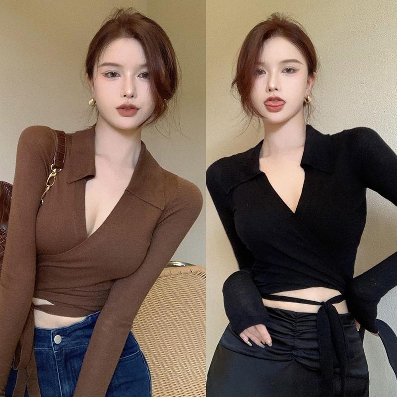 

Женские топы с перекрещенными повязками на талии, рубашки для фитнеса, футболки с v-образным вырезом