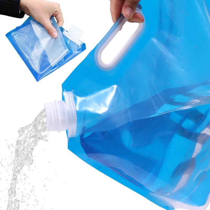 High Capacity Outdoor Activity Water Case 5/10L Folding Water Case Canister Tasteless Safety Seal Lightweight Drinking Water Storage Case