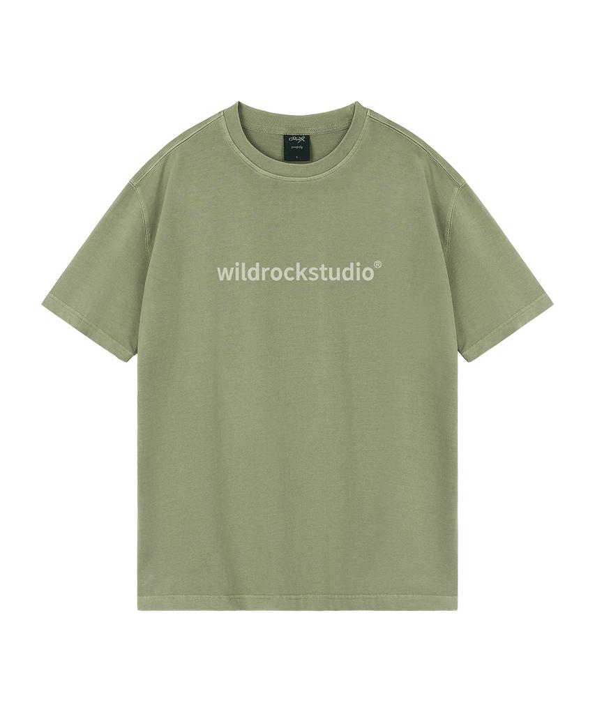 WILDROCK Standard Logo Pigment Oversized Short Sleeve T-Shirt (Cropped) (Type B)