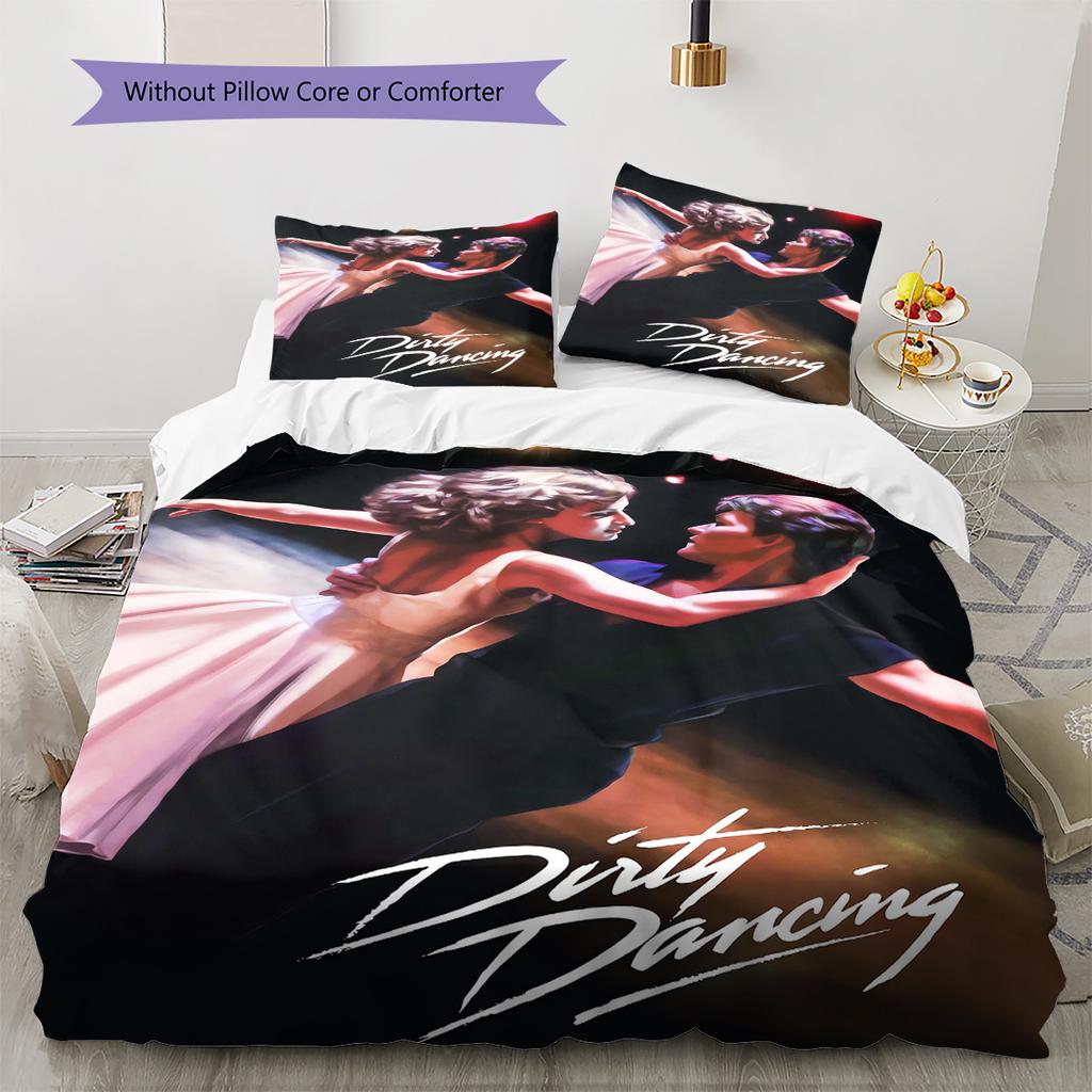 Dirty Dancing Pattern Bedding Quilt Set Quilt Cover Pillowcase Home Decoration Gift (1 * duvet cover + 2 * pillowcase, without core)