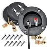 Kalevel 2pcs 90mm Audio Terminal Round Speaker Terminal Long Speaker Connector Terminal Speaker Switch Compatible Karaoke Speaker Conversion One-Touch