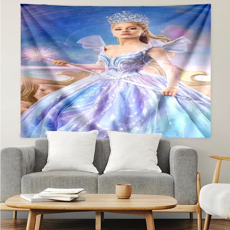 Wicked Print Tapestry, Backdrop, Easy Setup, Ideal for Bedroom, Office & Living Room, with Aesthetic Wall Hanging Decor.