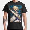 Süßes Anime Saber Kawaii Videospiel Fate Stay Night Kurzarm Rundhals-T-Shirt für Herren Große Größe Erwachsenen Oberteile S-6XL