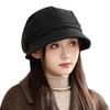 Korean Big Head Circumference Showing Face Small Beret British Style Retro Fashion Versatile Painter Hat Autumn and Winter Hat Women's Style