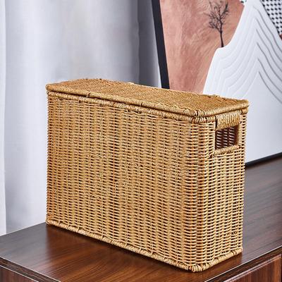 Basket Made of PP Material with A Narrow, Tall Shape, Storage Box Lid And Handle, Suitable As