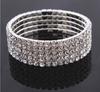 European Princess Style Rhinestone Bracelet - Elegant Elastic Hand Jewelry for Women