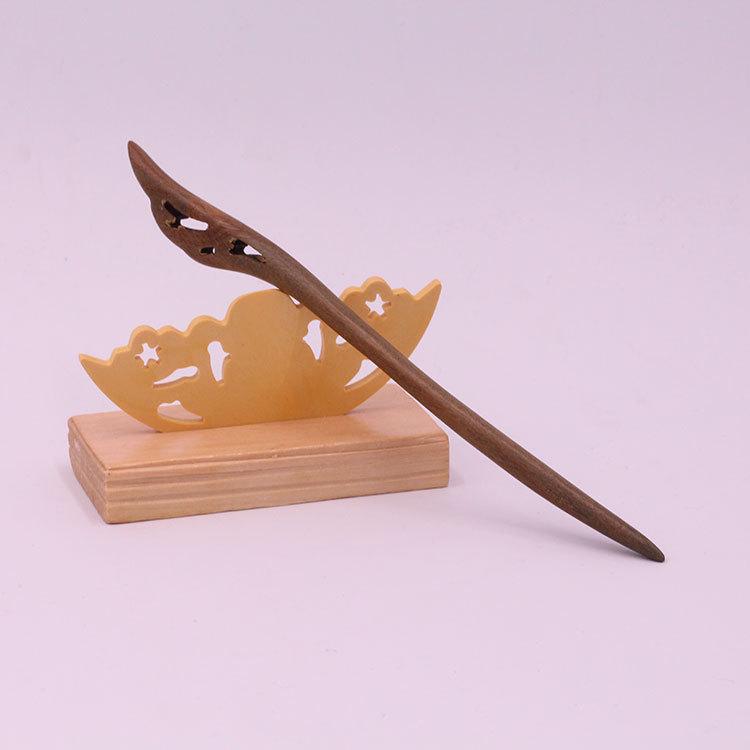 Fermaglio per capelli in sandalo verde classico ed ebano: Accessorio per Acconciatura Antica Cinese Regalo