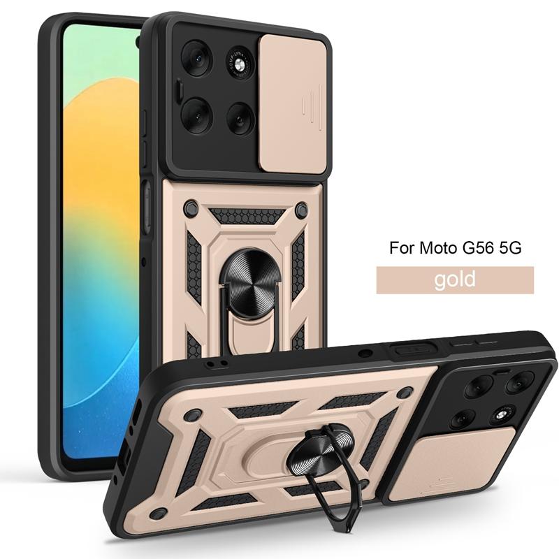 Pro Motorola Moto G56 5G Pouzdro Magnetický Prsten Stojan Držák Armor Zadní Kryt Pro Moto G56 G 56 MotoG56 Ochrana Objektivu Fotoaparátu Funda