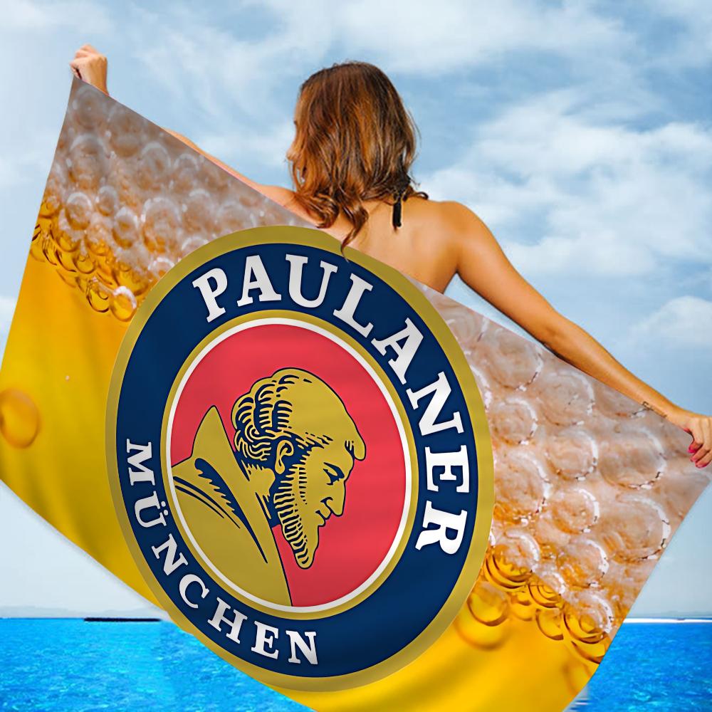 German Beer Paulaners Microfiber Beach Towel Absorbent Quick Dry Soft Yoga Swimming Resort Mountain Climbing Towel
