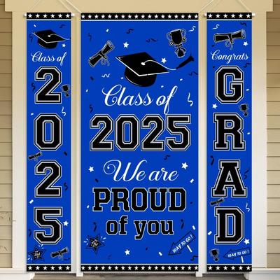 Promoce Vchodová Znamení Banner 2025, Třída 2025 Gratulujeme Absolvente Banner,Promoce Kryt na Dveře Banner Vlajka k Zavěšení Vnitřní Venkovní Party Potřeby