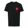 Mens Dripping Maple Leaf Cotton T-Shirt