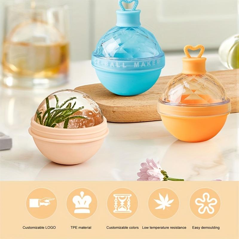 Food Grade Silicone Ice Cube Mold for Whiskey and Cold Drinks - Sphere Ice Ball Maker for Summer Refreshment - Kitchen Tool