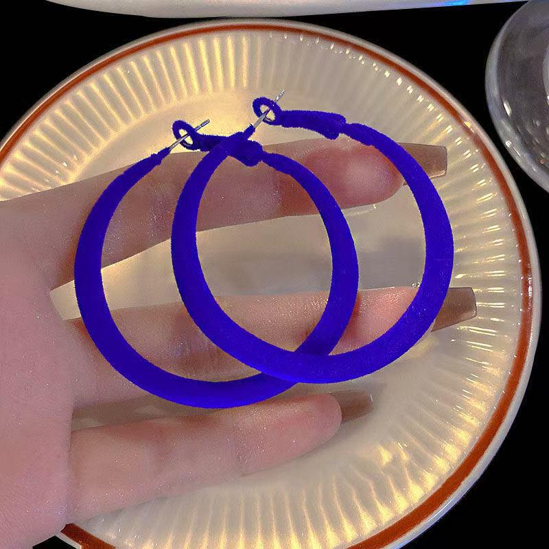 Geometrische Creolen mit Leopardenmuster für Damen: Herbst/Winter High-End, Süße & Coole Nieten, Gesichtsschlankmachende Modeaccessoires