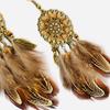 Ethnic Feather Dangle Earrings Bohemian Dangle Women's Earrings Long Tassel Earrings  Wedding