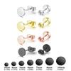 New Titanium Steel Stud Earrings for Men Women Stainless Steel Round Black Punk Ear Studs Best Gift Jewelry Accessories