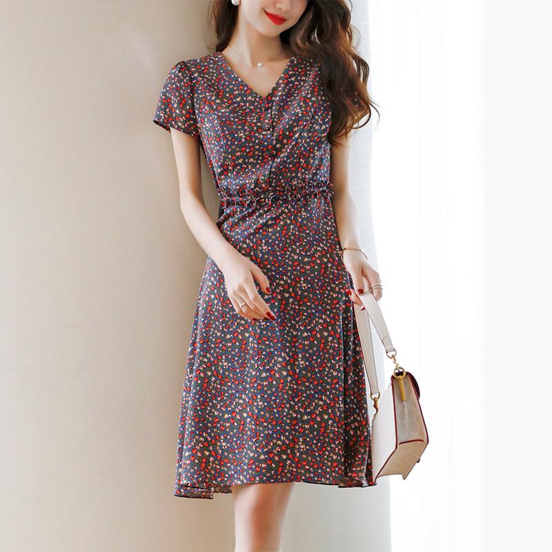 Srcr French Chiffon Floral Dress XL