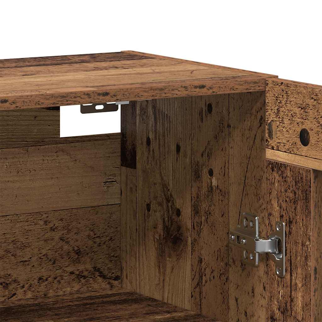 Wall Mounted Cabinets 2 Pcs Reclaimed Wood Look 69.5 X 34 X 90 Cm