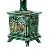 Stove Figurine with LED Candle Battery Operated Fireplace Night Light Vintage Tabletop Ornament for Living Room Bedroom Home Decor