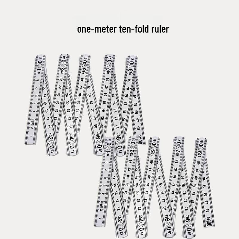 YIXI Multi-Functional Wooden Folding Ruler